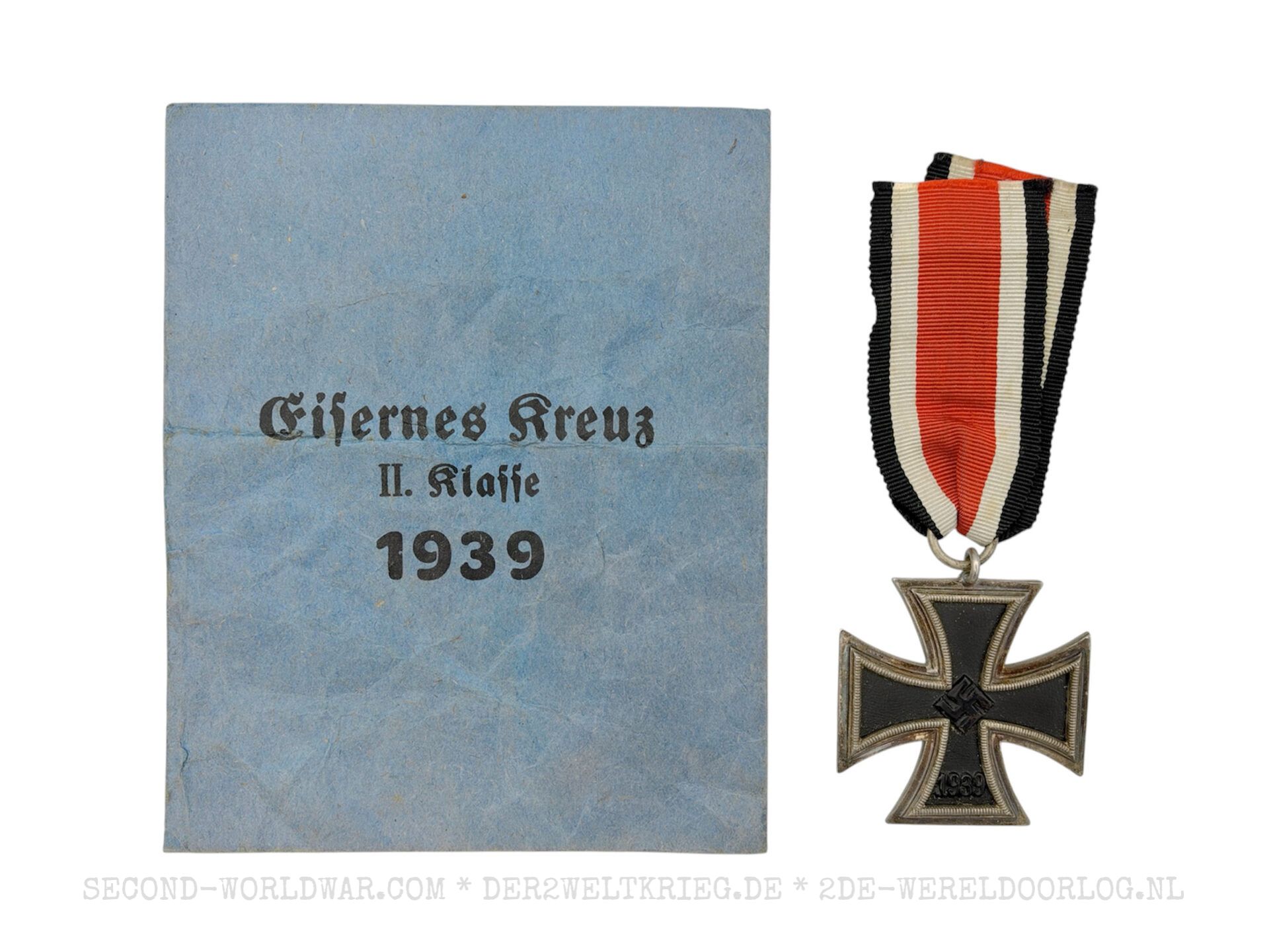 Eisernes Kreuz 2. Klasse (EK2) runde 3 Deschler & Sohn mit Verleihungstüte