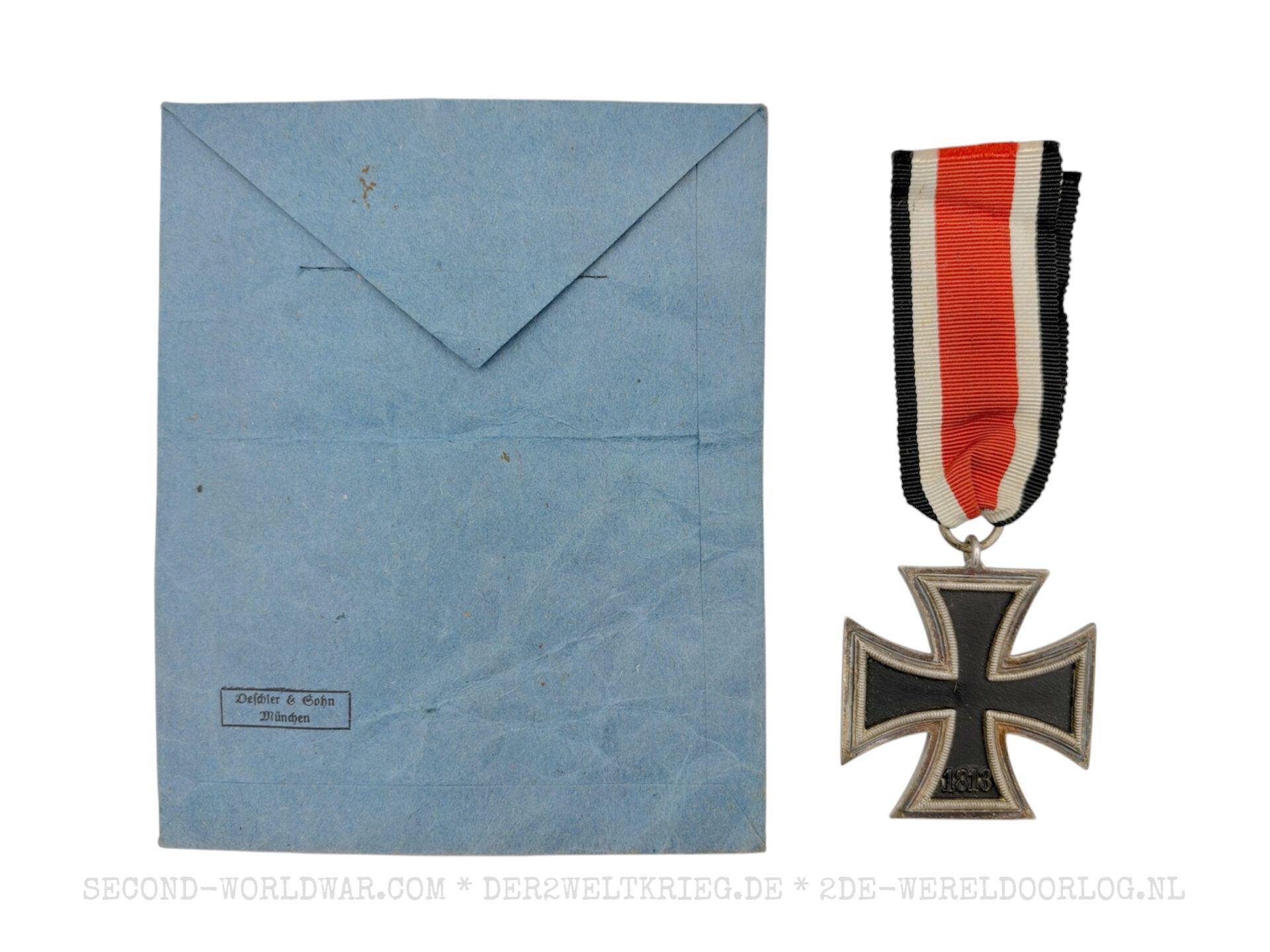 Eisernes Kreuz 2. Klasse (EK2) runde 3 Deschler & Sohn mit Verleihungstüte – Bild 2