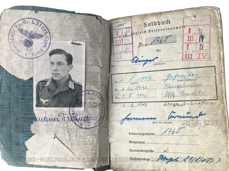 Luftwaffe Soldbuch Flieger Paris, Frankreich – Bild 2