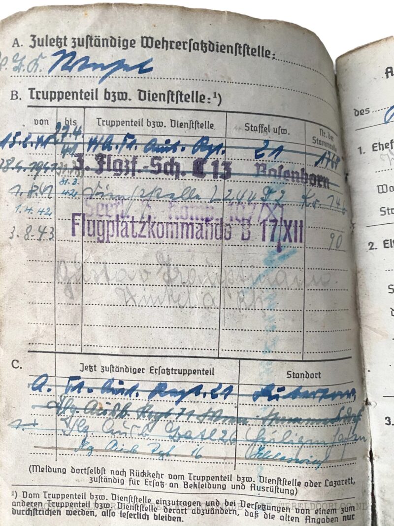 Luftwaffe Soldbuch Flieger Paris, Frankreich – Bild 3