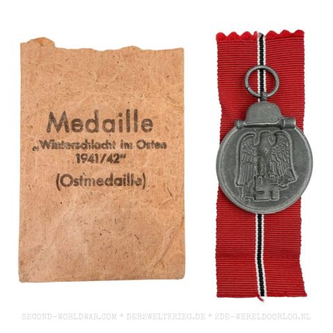 Ostmedaille (Winterschlacht im Osten) 4 mit Verleihungstüte