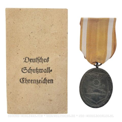 Westwall medaille (Schutzwall-Ehrenzeichen) mit Verleihungstüte