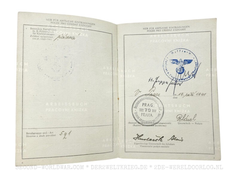 Arbeitsbuch 1941 Prag (Tschechische Republik) – Bild 4