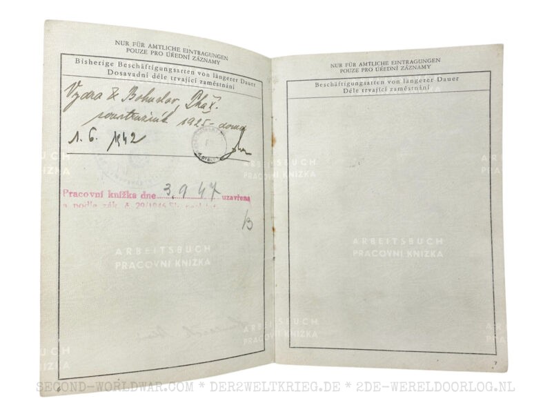 Arbeitsbuch 1941 Prag (Tschechische Republik) – Bild 6