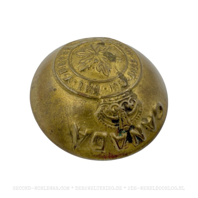 Kanadischer Uniformknopf aus Messing – Bild 3