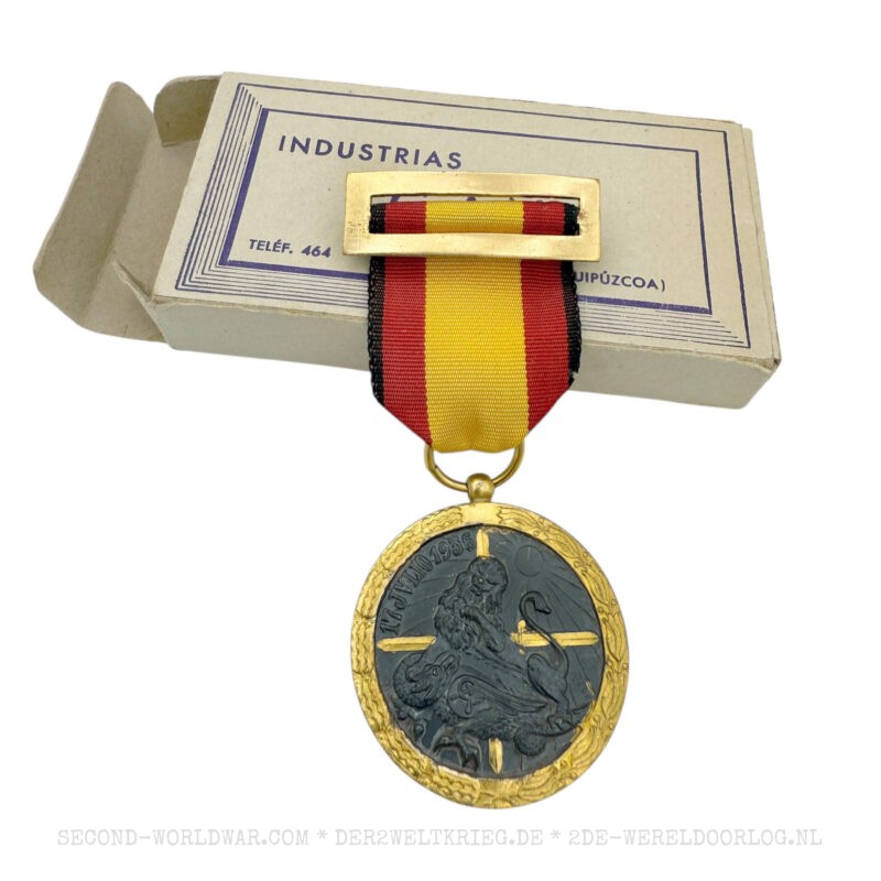 Spanische Verdienst-Medaille (Medalla de la Campaña Española) 1936-1939 im Karton – Bild 2