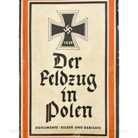 Buch 'Der Feldzug in Polen' mit Teilnehmer-Urkunde