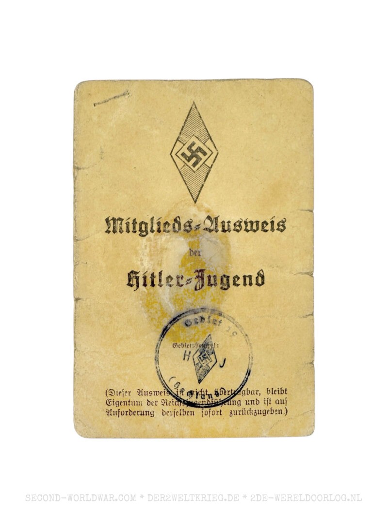 Mitgliedsausweis der Hitlerjugend 1936
