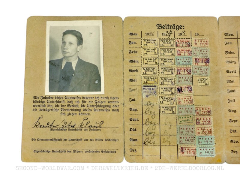 Mitgliedsausweis der Hitlerjugend 1936 – Bild 3