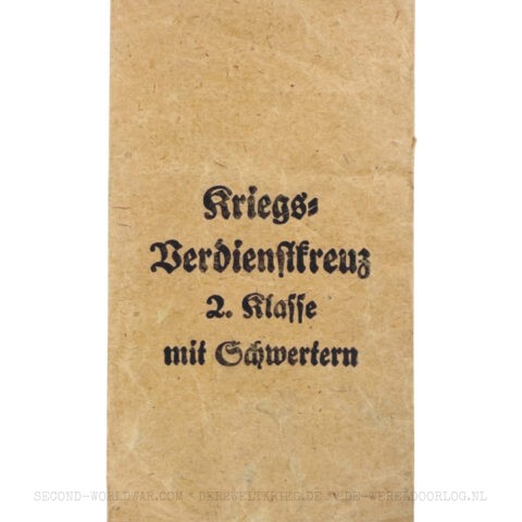 Kriegsverdienstkreuz 2.Klasse mit Schwertern Verleihungstüte Klein & Quenzer