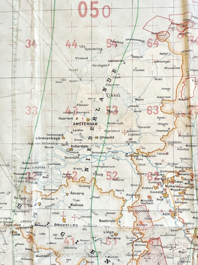 Luft-Navigationskarte in Merkatorprojektion Westeuropa 1939 – Bild 6