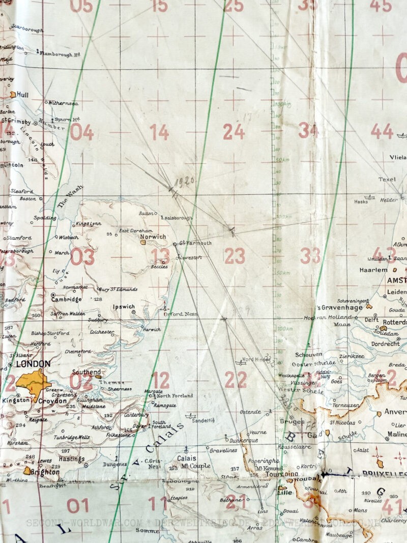 Luft-Navigationskarte in Merkatorprojektion Westeuropa 1939 – Bild 7