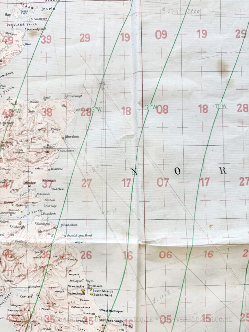 Luft-Navigationskarte in Merkatorprojektion Westeuropa 1939 – Bild 8