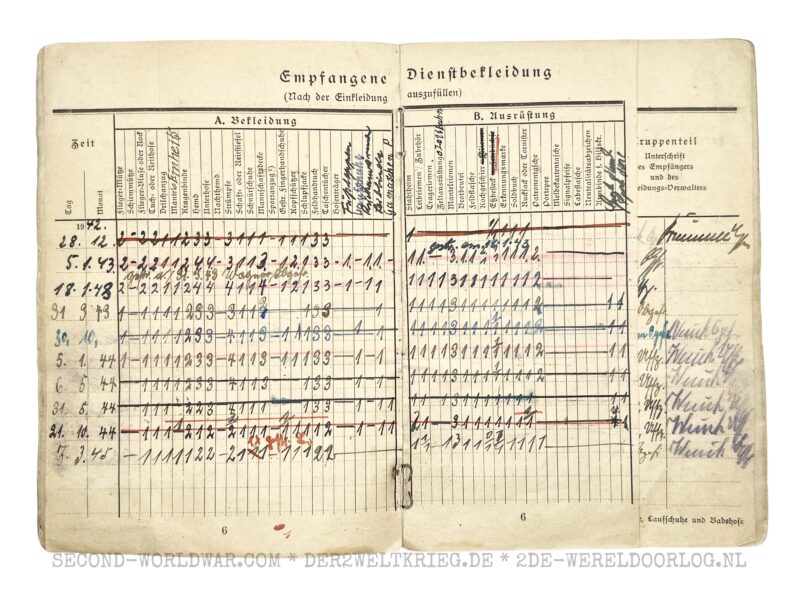 Luftwaffe Soldbuch Offizier FLAK – Bild 6