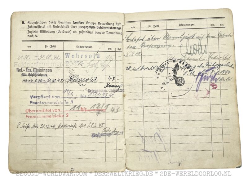 Luftwaffe Soldbuch Offizier FLAK – Bild 17
