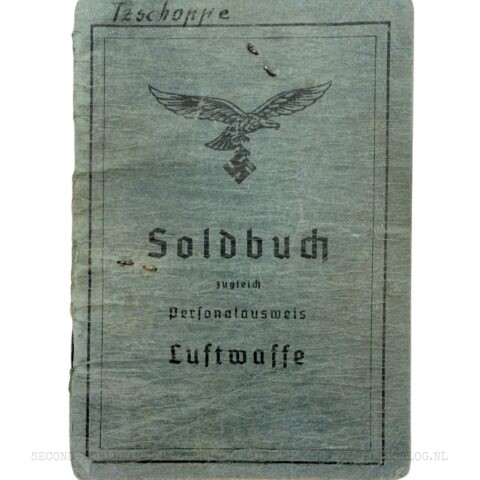 Luftwaffe Soldbuch Offizier FLAK und Nebelkompanie