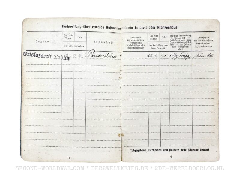 Luftwaffe Soldbuch Offizier FLAK und Nebelkompanie – Bild 5