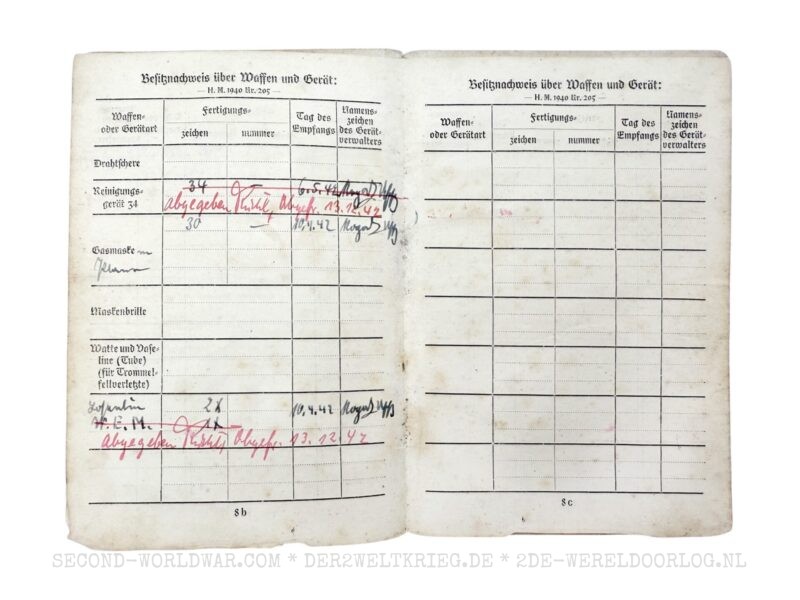 Luftwaffe Soldbuch Offizier FLAK und Nebelkompanie – Bild 11