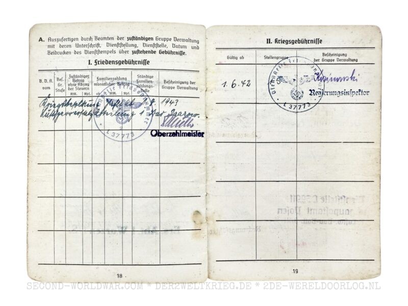 Luftwaffe Soldbuch Offizier FLAK und Nebelkompanie – Bild 13