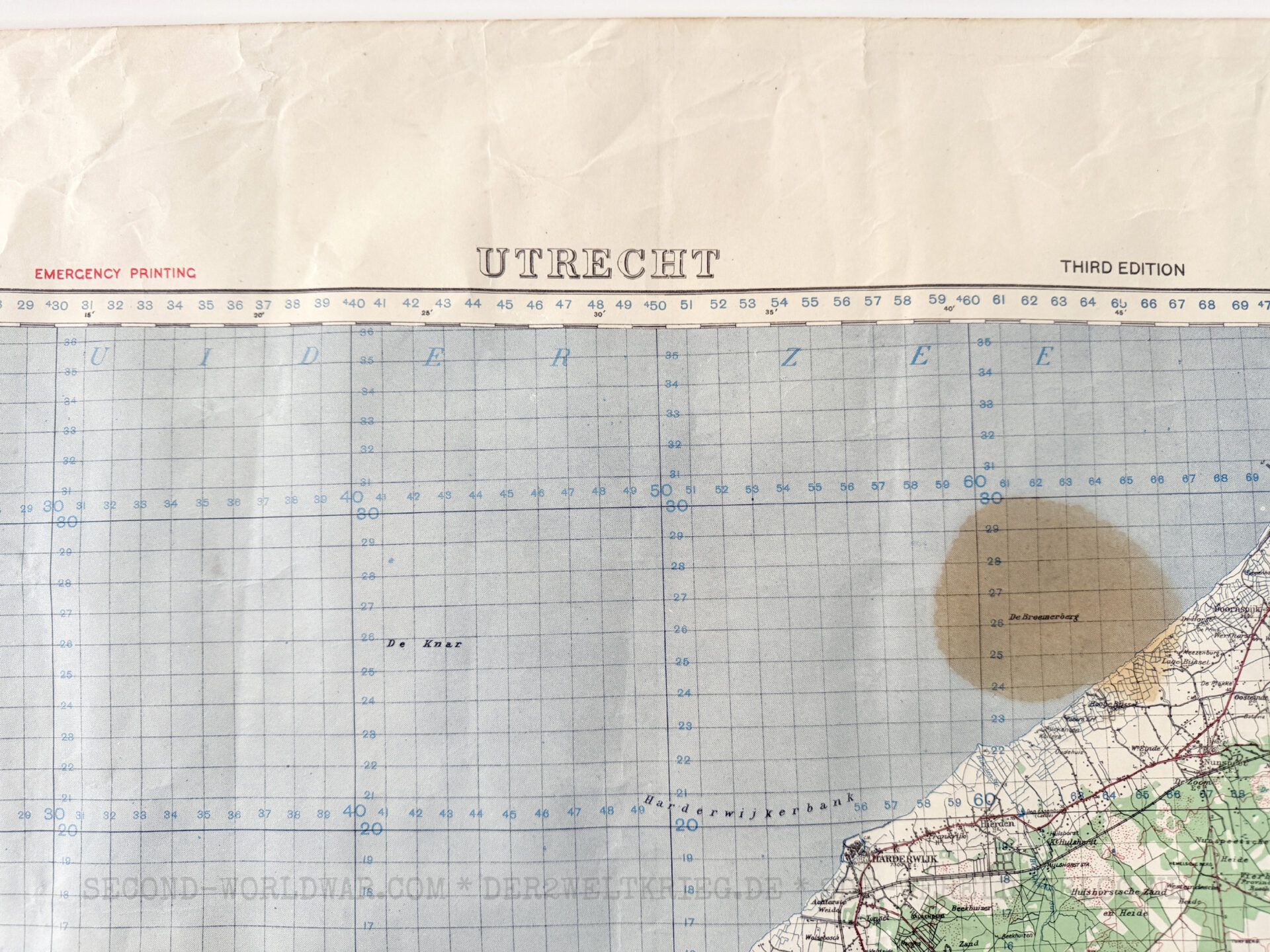 Englische Militärkarte Utrecht 1943 – Bild 2