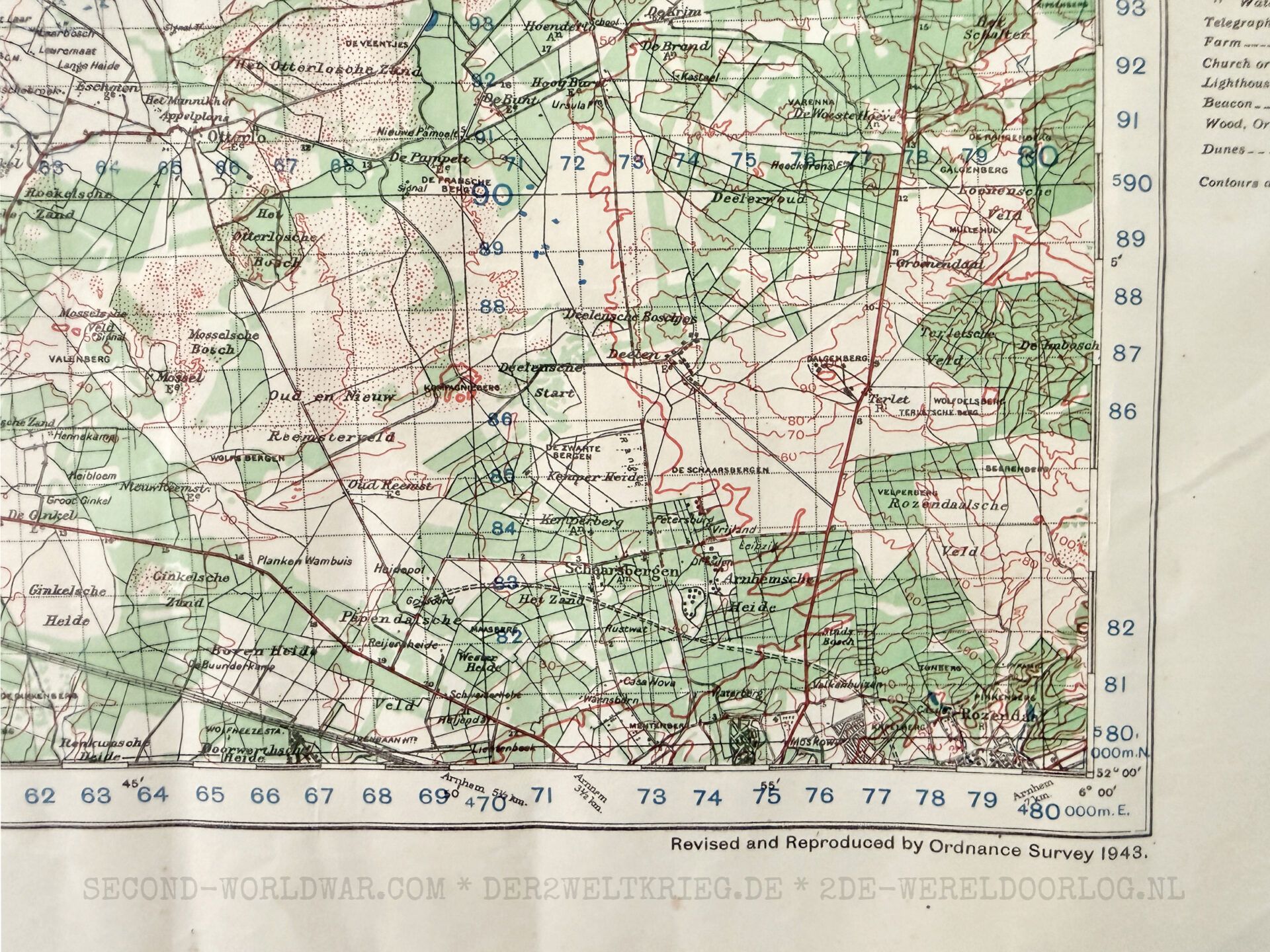 Englische Militärkarte Utrecht 1943 – Bild 5