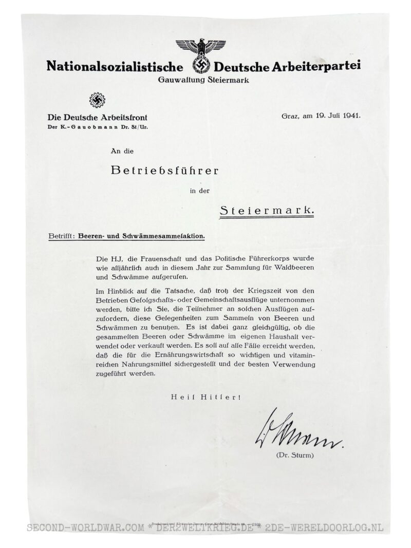 NSDAP DAF Document