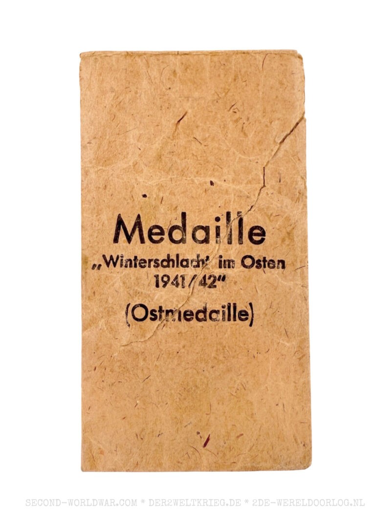 Ostmedaille (Winterschlacht im Osten) Verleihungstüte B.H. Mayer