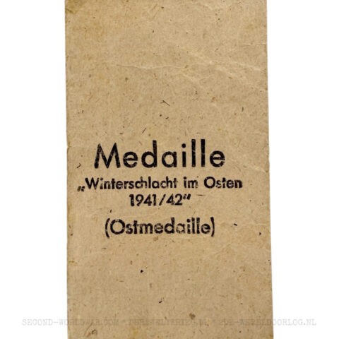 Ostmedaille (Winterschlacht im Osten) Verleihungstüte Arno Wallpach