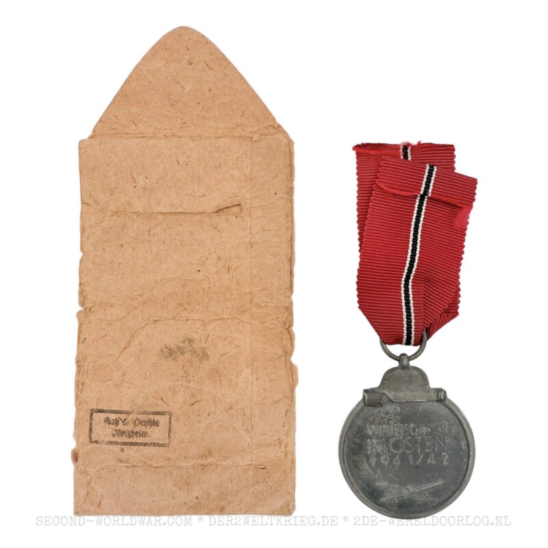 Ostmedaille (Winterschlacht im Osten) 60 mit Verleihungstüte – Bild 2