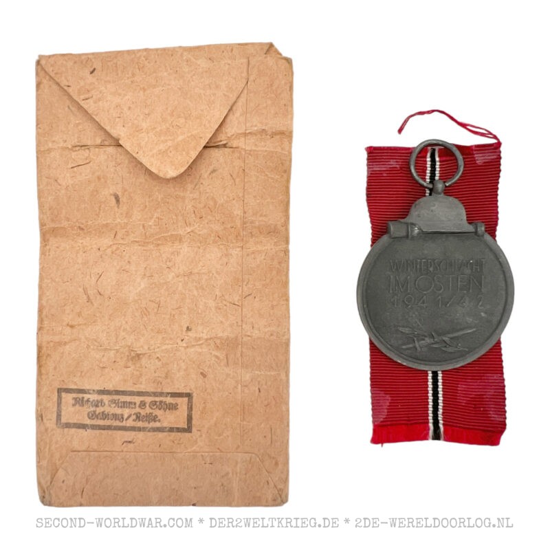 Ostmedaille (Winterschlacht im Osten) 93 mit Verleihungstüte – Bild 2