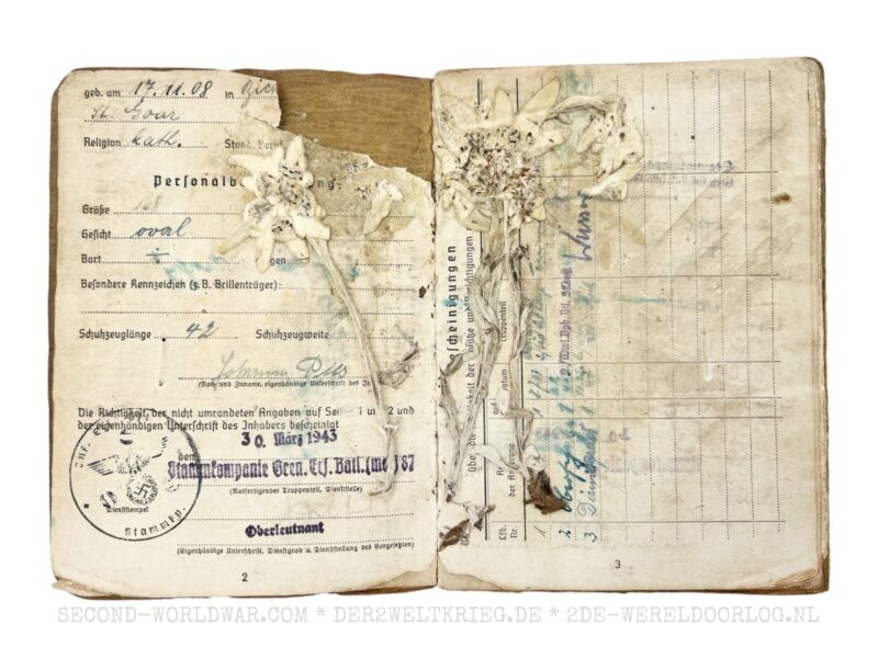 Wehrmacht Soldbuch 1944 – Bild 3