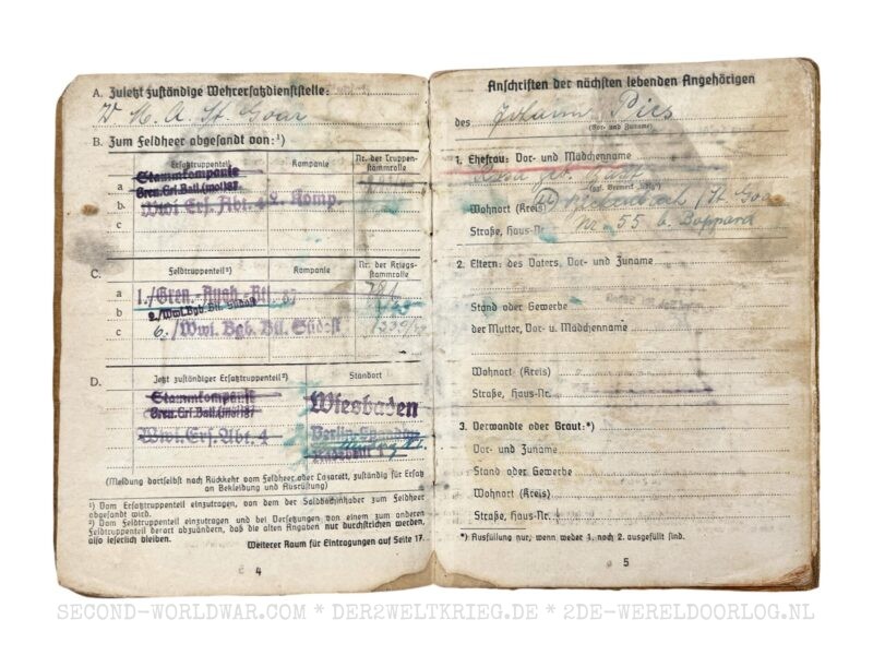 Wehrmacht Soldbuch 1944 – Bild 4