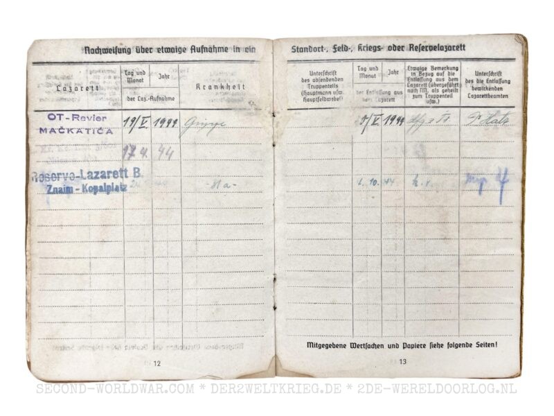 Wehrmacht Soldbuch 1944 – Bild 10