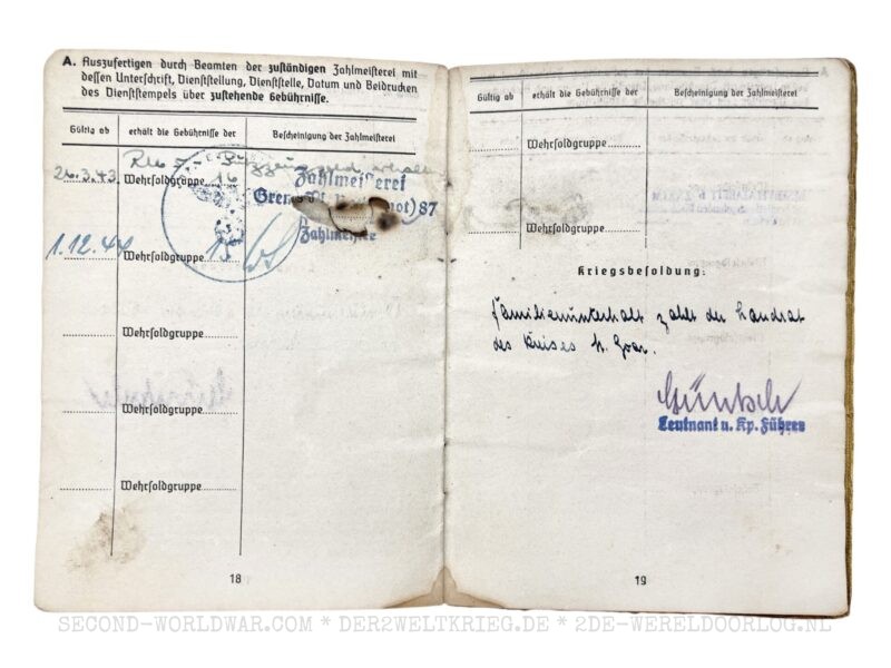 Wehrmacht Soldbuch 1944 – Bild 12