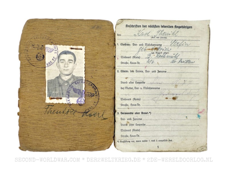 Wehrmacht Soldbuch mit französischem Entlassungsschein – Bild 2