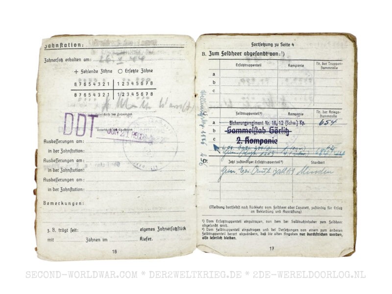 Wehrmacht Soldbuch mit französischem Entlassungsschein – Bild 8
