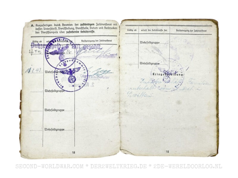 Wehrmacht Soldbuch mit französischem Entlassungsschein – Bild 9
