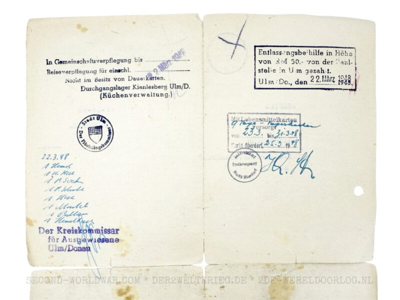 Wehrmacht Soldbuch mit französischem Entlassungsschein – Bild 12