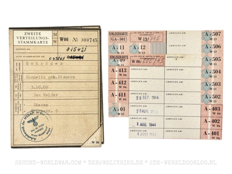 Verteilungs-Stammkarte Set mit Quittungen und Brief – Bild 4