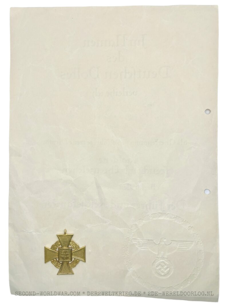 Treudienstehrenzeichen in Gold (40 Jahre) mit Urkunde – Bild 2