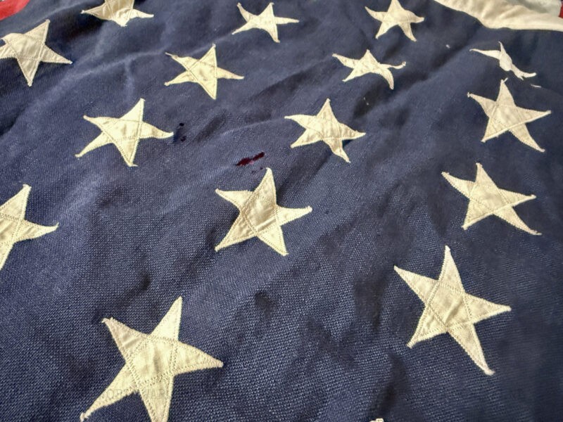 Amerikanische 48-Sterne-Flagge aus Wolle – Bild 5