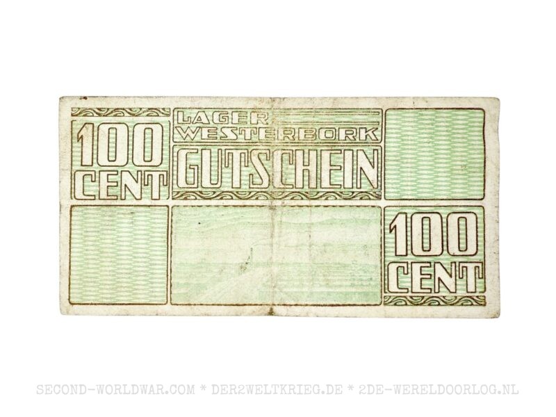 Niederländische Lager Gutschein Westerbork 100 Cent