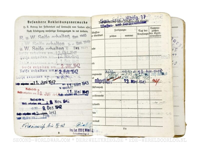 Wehrmacht Soldbuch Arzt Wien mit Zusatzpapieren – Bild 8