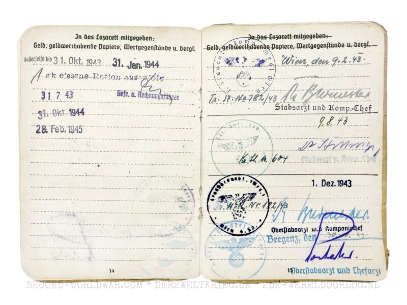 Wehrmacht Soldbuch Arzt Wien mit Zusatzpapieren – Bild 11