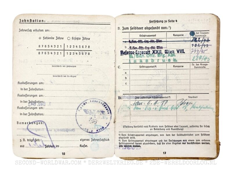 Wehrmacht Soldbuch Arzt Wien mit Zusatzpapieren – Bild 12