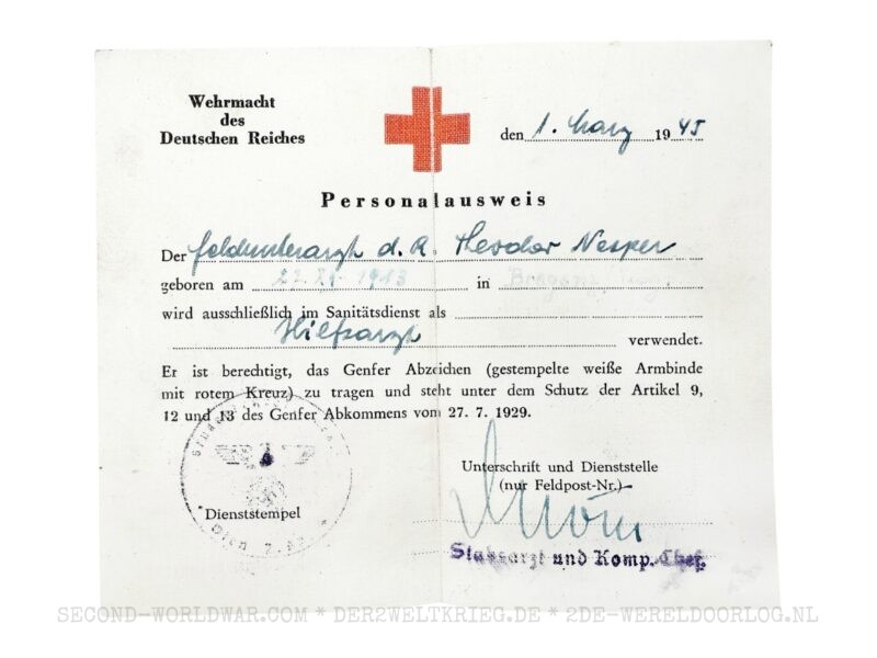 Wehrmacht Soldbuch Arzt Wien mit Zusatzpapieren – Bild 17