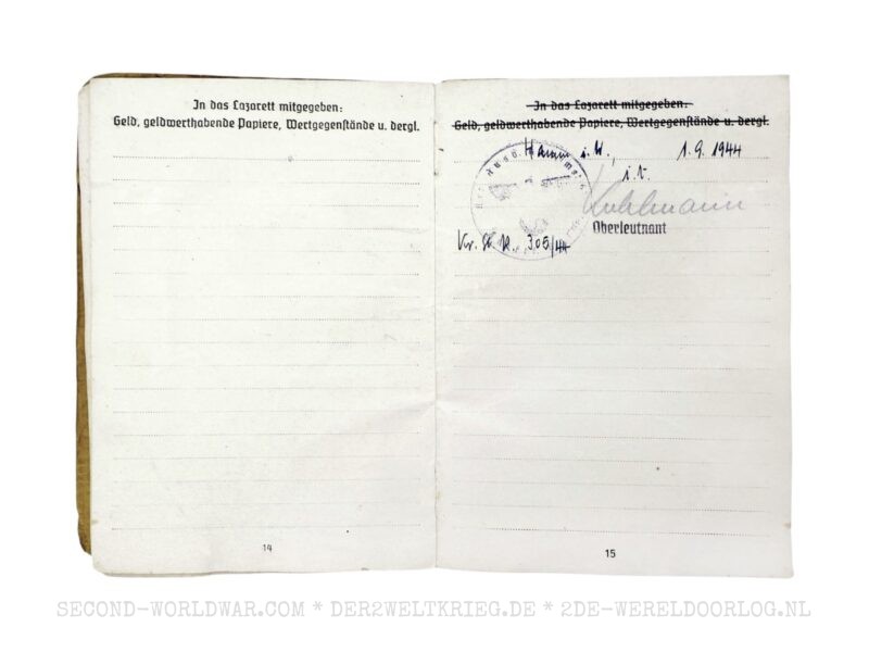Wehrmacht Soldbuch Kanonier 1944 – Bild 8
