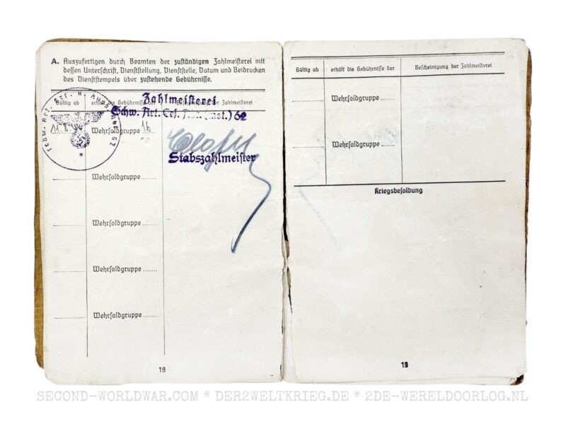 Wehrmacht Soldbuch Kanonier 1944 – Bild 9