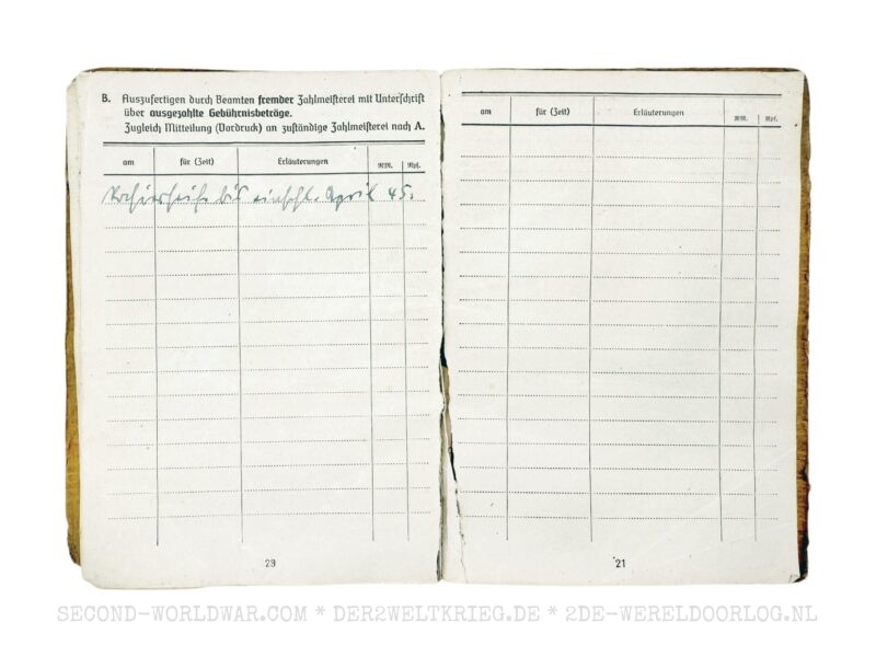 Wehrmacht Soldbuch Kanonier 1944 – Bild 10