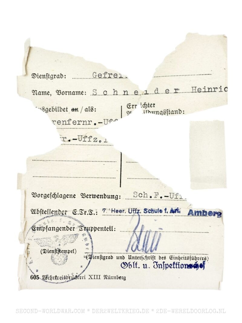 Wehrmacht Soldbuch Kanonier 1944 – Bild 12